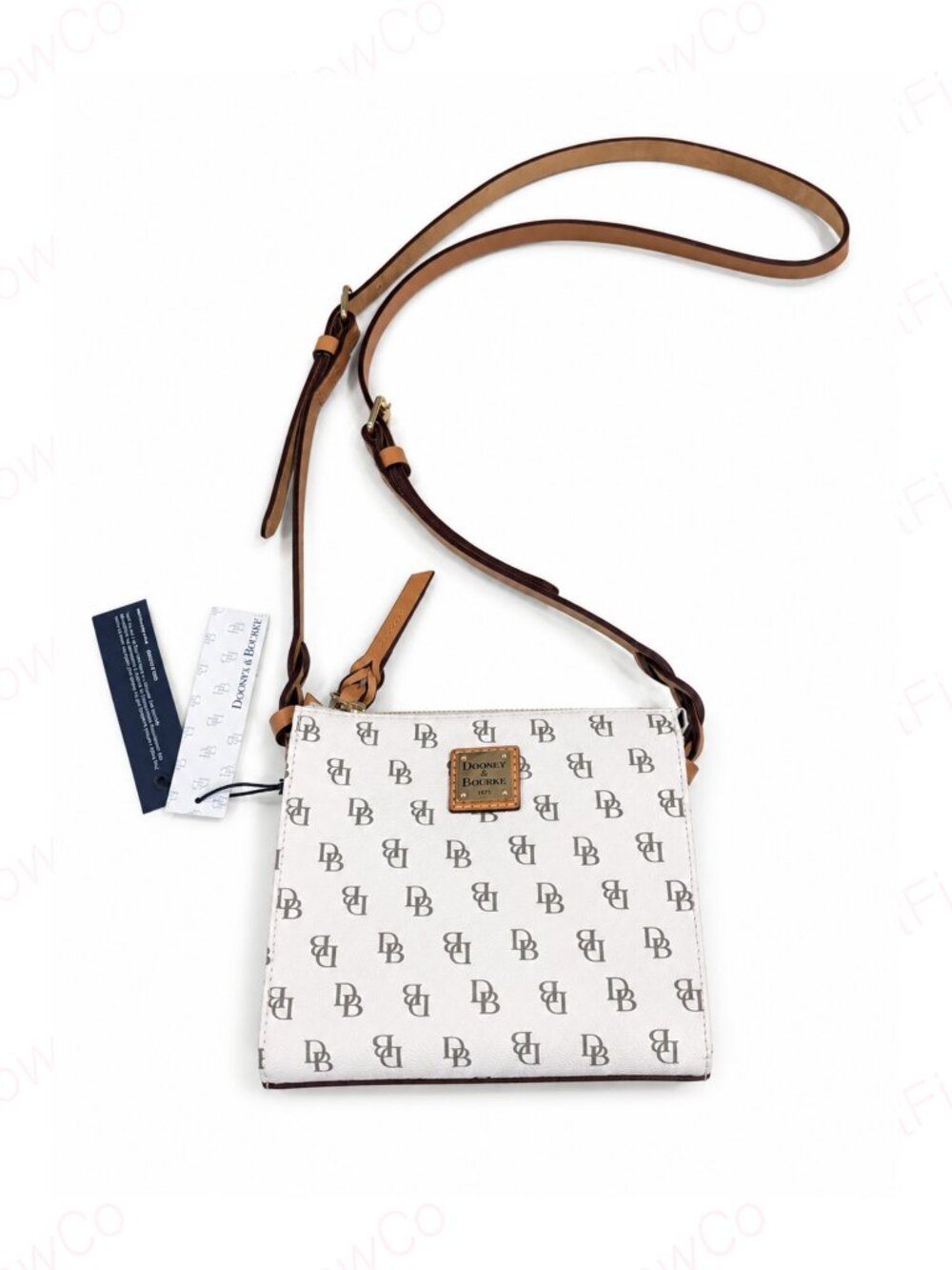 NWT Dooney & Bourke Blakely Jamie Crossbody White DB Monogram